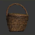 Handcrafted Woven Storage Basket With Lid And Handle For Home Organization
