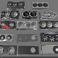Assorted Graphics Cards Featuring Cooling Fans And Different Design Models 3d model
