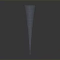Tall Conical Wire Mesh Structure With Geometric Hollow Modern Design