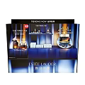 Modern Estee Lauder Cosmetics Display Shelves With Retail Design And Skincare Products