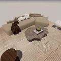 Modern sofa combination 3d model
