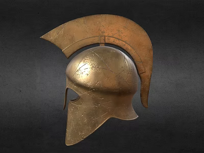 Vintage Helmet Bronze Heavy Infantry Helmet 3d model