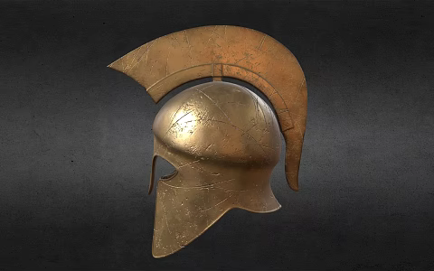 Vintage Helmet Bronze Heavy Infantry Helmet 3d model