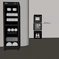Modern Kitchen Appliances With Multi Layer Dish Sterilizer Cabinet And Utensils Storage 3d model