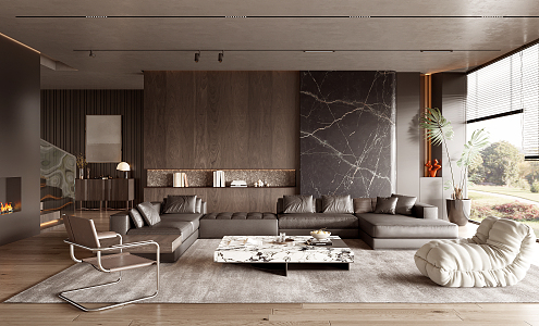 modern living room 3d model