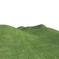 Green Rolling Hills Natural Terrain With Lush Grass And Gentle Slopes