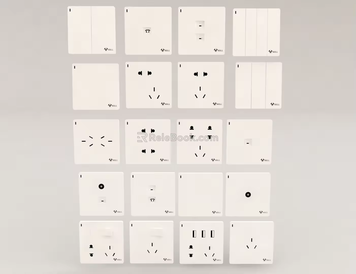 Switch panel intelligent switch water and electricity control panel 3d model