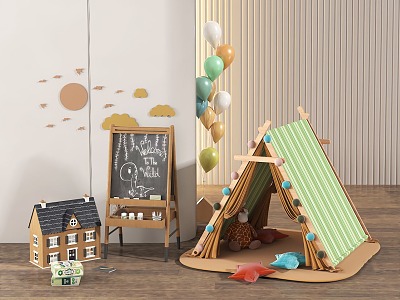 Tent children's drawing board children's products 3d model