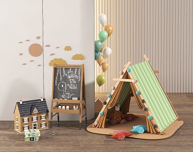 Tent children's drawing board children's products 3d model