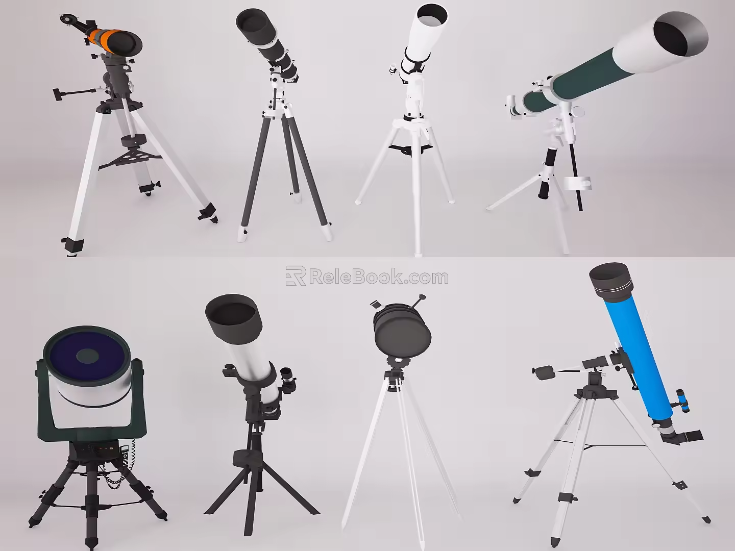 Modern Astronomical Telescope Combination 3d model