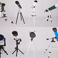 Modern Astronomical Telescope Combination 3d model