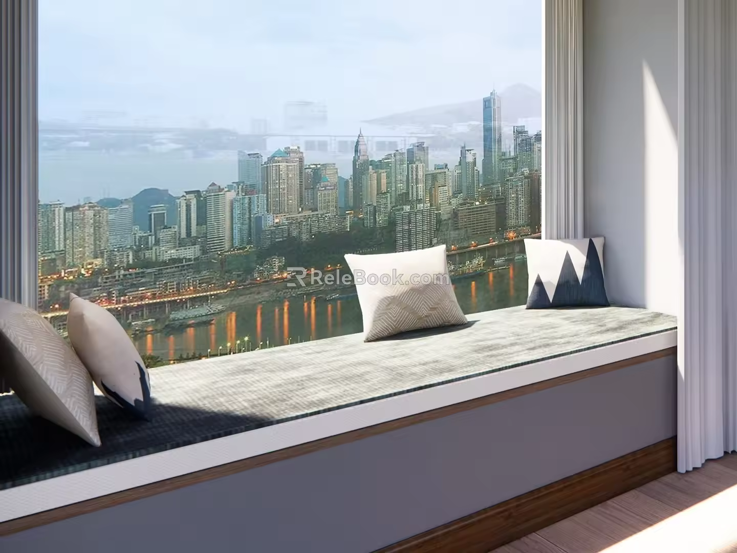 Modern Bay Window Mat 3d model