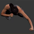 Woman Practicing Boxing Stance In Gray Sports Bra And Leggings