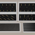 Modern Ceiling Design With Striped Grid Smooth Panel Patterns And Integrated Lighting
