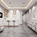 Modern Dental Clinic Interior With Dental Chair Stools Posters And Workstation