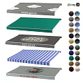 Different Types of Awnings for Kindergarten Post Office with Striped and Solid Colors