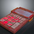 Old Rusty Electronic Calculator With Worn Buttons And Screen