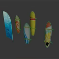 Stylish Colorful Surfboard Holders As Decorative Household Items With Various Patterns