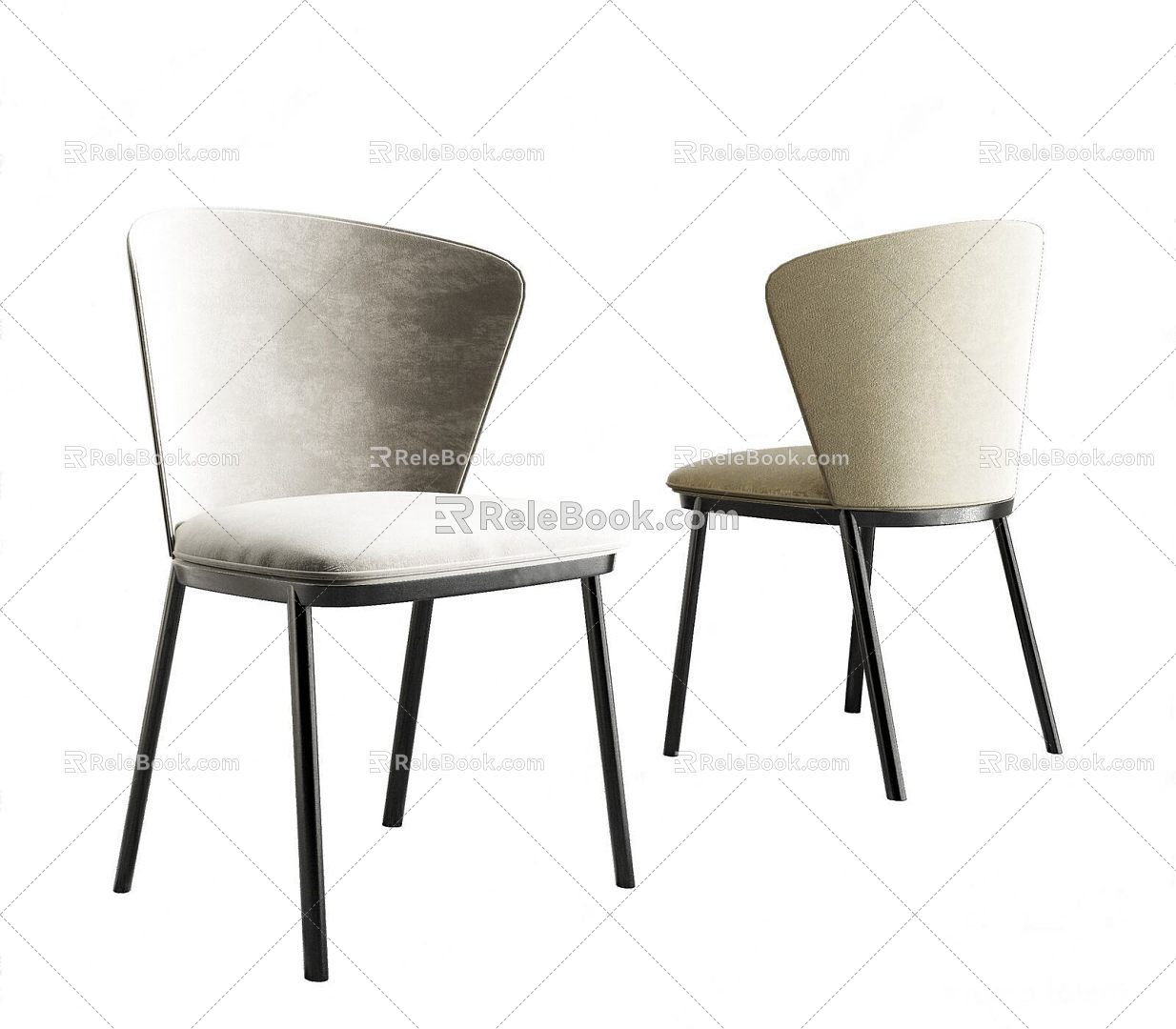 Modern single chair combination 3d model