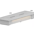 Modern Wooden Conference Table With Integrated Cable Panel And Metal Accent