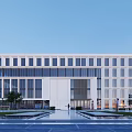 modern office building multi-storey office building 3d model