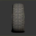 Old Vehicle Tires Featuring Red Rims With Worn Tread On Reflective Surface