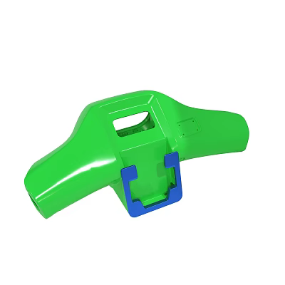 Green And Blue Plastic Toy Structure With Handle For Children Play 3d model