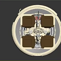 Advanced Aerospace Mechanical Structure with Cubic Modules and Central Ring Component for Space Exploration Missions