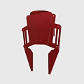 Red Industrial Mechanical Clamp Metal Structure with Holes and Connecting Parts