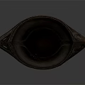 Traditional Dark Brown Wooden Decorative Ornament Set With Boat Shaped Carved Details