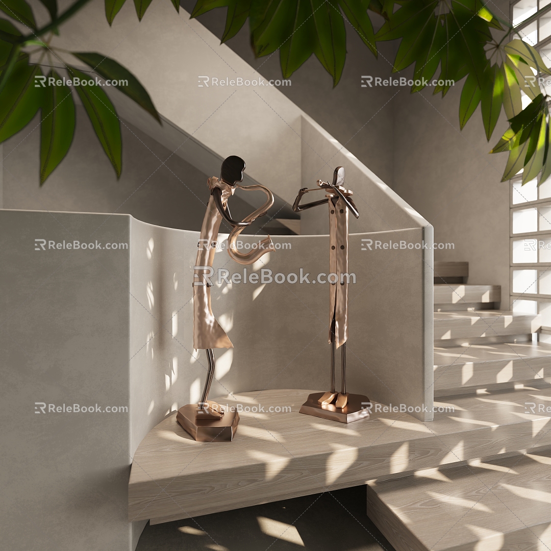 Modern Art Decorations 3d model