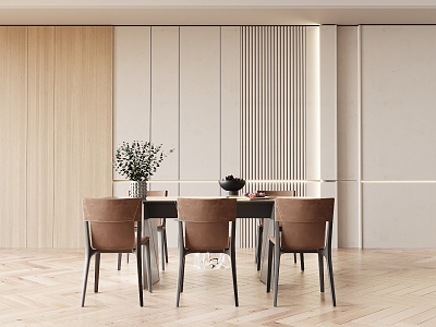 Modern Dining Table Chair Combination Dining Table Chair 3d model