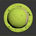 Cute Cartoon Dome Shaped Decorative Living Item With Green Top Grass Smiling Face And Blush