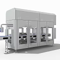 Modern Automated Industrial Equipment With Multi Station Processing And Conveyor Unit System 3d model