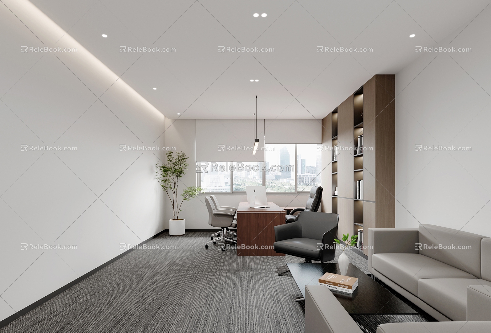 Modern Office Manager Room 3d model