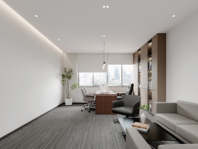 Modern Office Manager Room 3d model