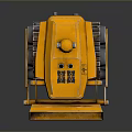 Yellow Industrial Bulldozer Utility Vehicle With Tracks And Front Blade Design