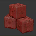 Stacked Red And Gray Hardware Toolboxes For Storage And Organization