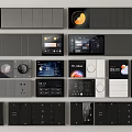 Contemporary Switch Panels with Various Smart Features Digital Displays and Knobs for Modern Home Interiors