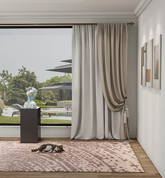 Modern Curtains 3d model