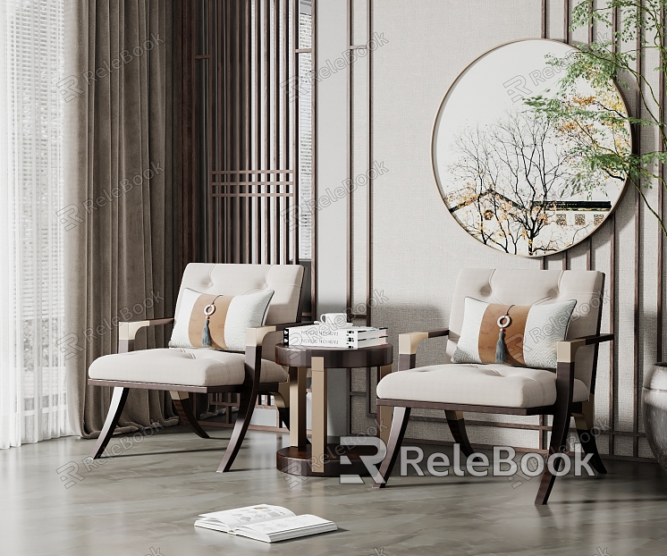 New Chinese style leisure sofa combination leisure chair combination model