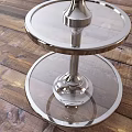 Sturdy Stainless Steel Double Tier Rotating Kitchen Organizer for Countertop Storage