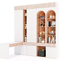 Open shelf bookcase 3d model