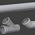 High Quality Gray PVC Plumbing Pipes With Tee Fittings And Elbow Connectors
