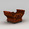 Tech Exhibition Hall Featuring Wooden Carved Decorative Tray With Wheels