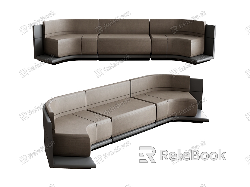 Multiplayer Sofa Long Sofa Sofa Backrest Sofa Card Seat Sofa model