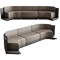 Multiplayer Sofa Long Sofa Sofa Backrest Sofa Card Seat Sofa 3d model