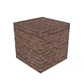 Red Brick Cylindrical Structure With Surrounding Decorative Brick Walls Interior 3d model