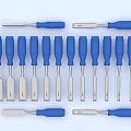 A set of chisel flat shovel knife carving slotting special chisel shovel knife flat chisel slotting carving knife chisel shovel 3d model
