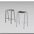 Modern Bar Stools With Metal Frame And Two Tone Seat Design